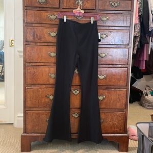 Black Lycra -spandex bell bottom pants.